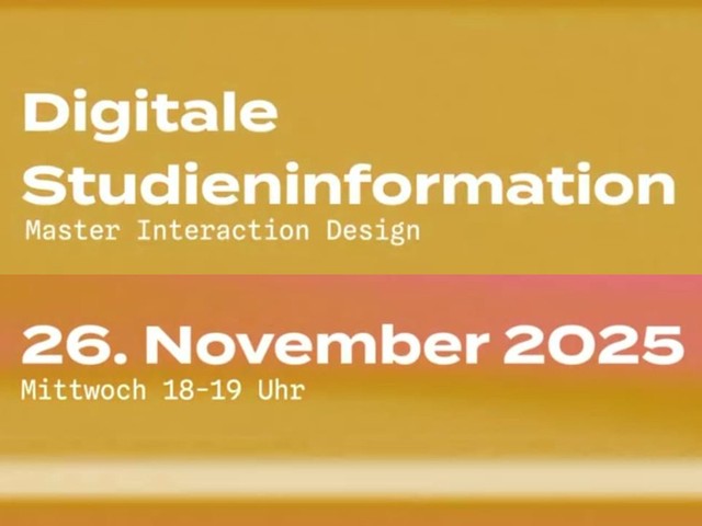 Digitale Studieninformation: Interaction Design (Master)