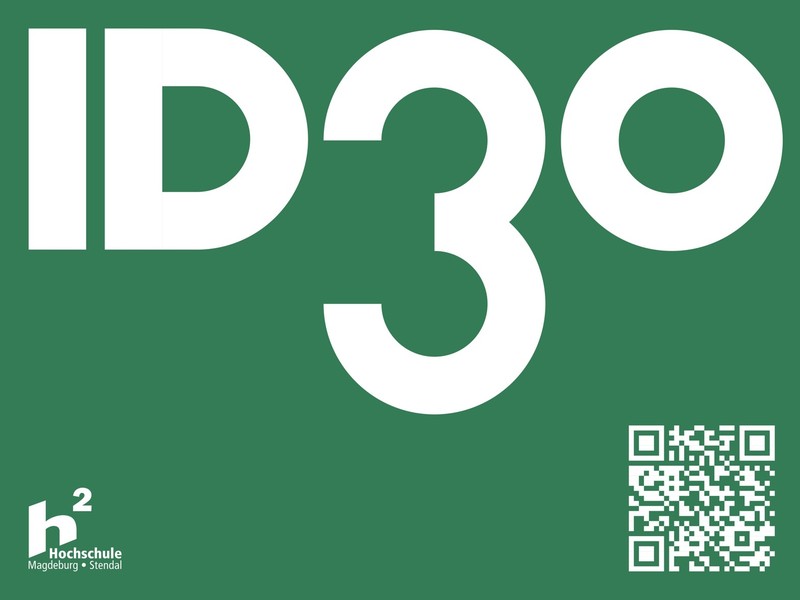 Grün-weiße Grafik mit der Aufschrift "ID3O"