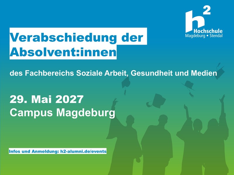 Infografik zur Absolvent:innenfeier im Hochschuldesign.