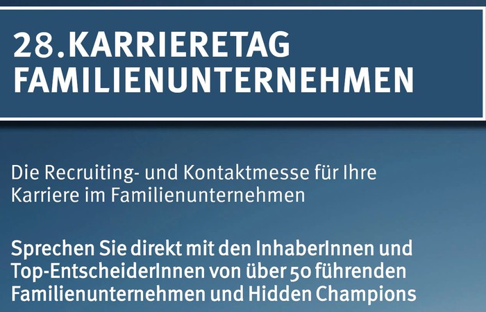 28. Karrieretag Familienunternehmen - Recruiting- und Kontaktmesse
