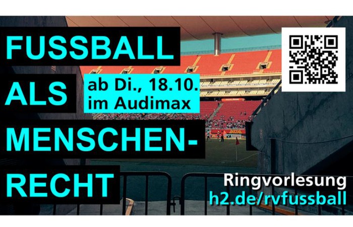 Infografik zur Ringvorlesung "Fussball als Menschenrecht".