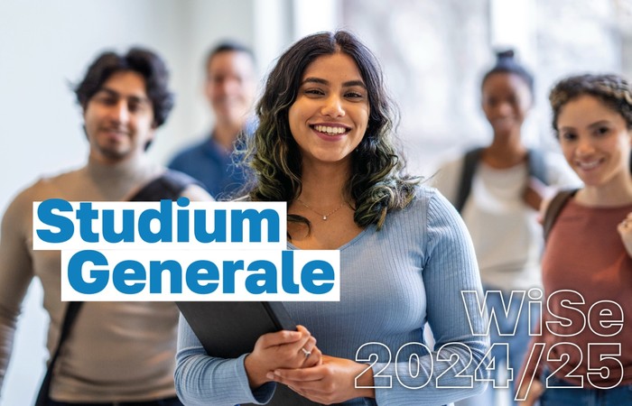 Grafik für "Studium Generale" mit Studierenden.