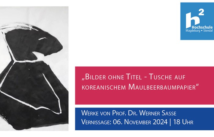 Infografik zur Ausstellung mit Werk des Künstlers.