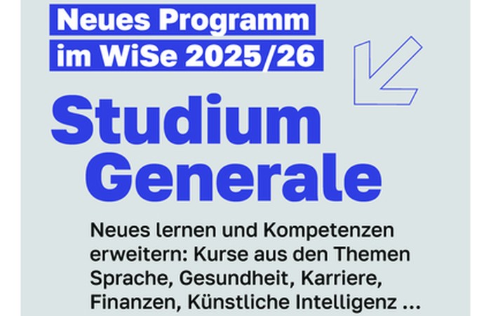Grafik zur Ankündigung des neuen Programms für Studium Generale