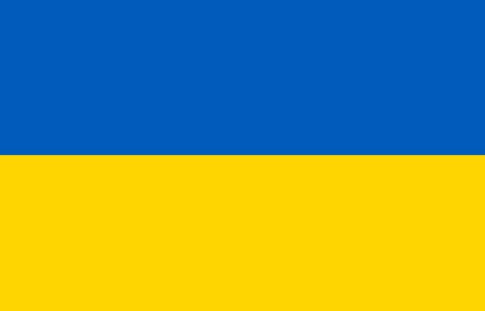 Ukrainische Flagge.