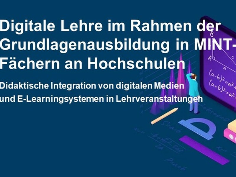 Infografik zur digitalen Lehre in MINT-Fächern.