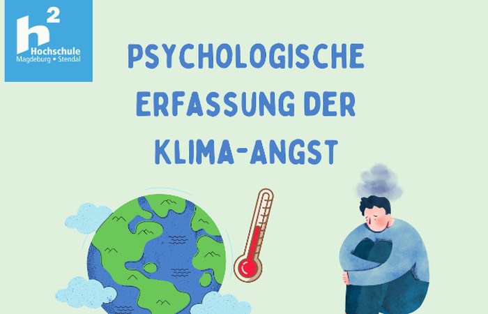Grafik zur Studie mit der Aufschrift "Psychologische Erfassung der Klima-Angst".